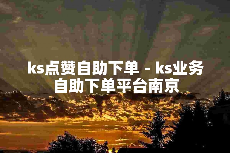 ks点赞自助下单 - ks业务自助下单平台南京