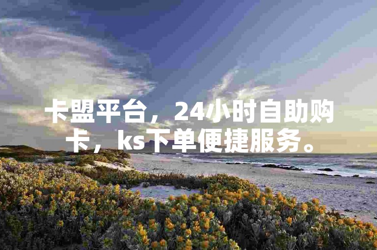 卡盟平台，24小时自助购卡，ks下单便捷服务。