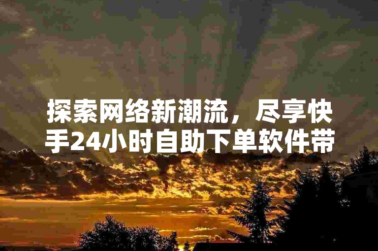 探索网络新潮流，尽享快手24小时自助下单软件带来的便捷，只需1元即可获得1000粉丝，开启你的社交影响力之旅。