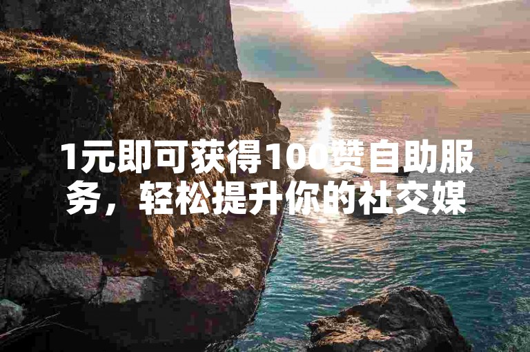 1元即可获得100赞自助服务，轻松提升你的社交媒体影响力。