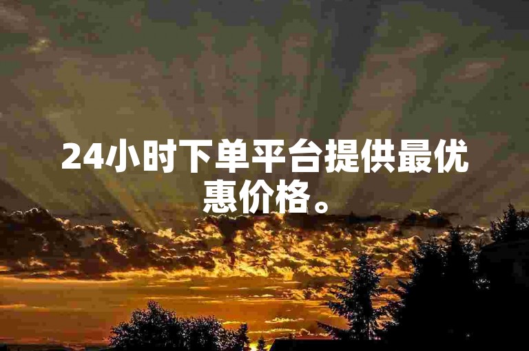 24小时下单平台提供最优惠价格。