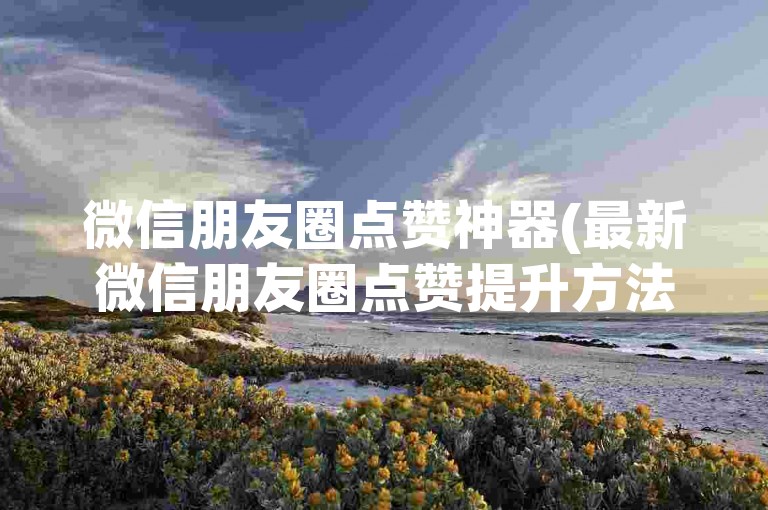 微信朋友圈点赞神器(最新微信朋友圈点赞提升方法)