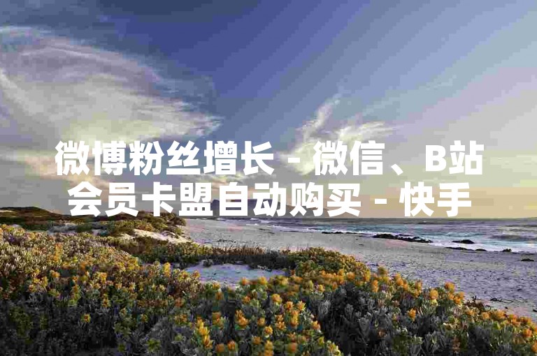 微博粉丝增长 - 微信、B站会员卡盟自动购买 - 快手视频点赞在线服务