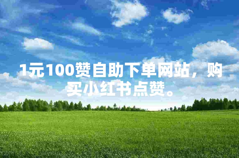 1元100赞自助下单网站，购买小红书点赞。