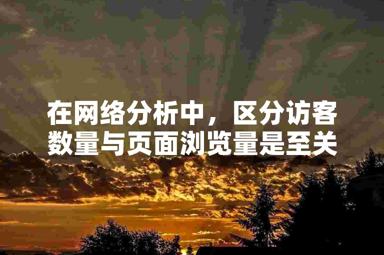 在网络分析中，区分访客数量与页面浏览量是至关重要的。