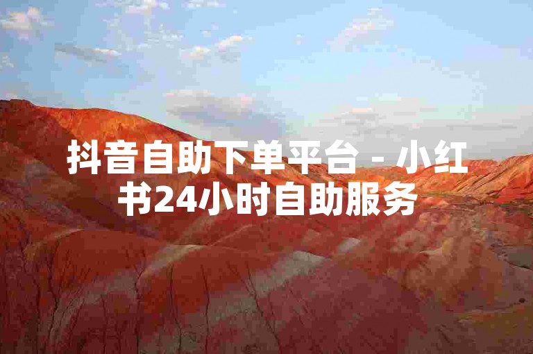 抖音自助下单平台 - 小红书24小时自助服务