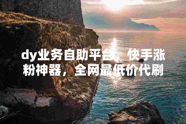 dy业务自助平台，快手涨粉神器，全网最低价代刷服务。