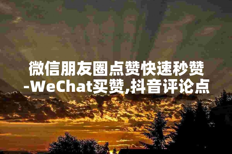 微信朋友圈点赞快速秒赞-WeChat买赞,抖音评论点赞24自助服务。
