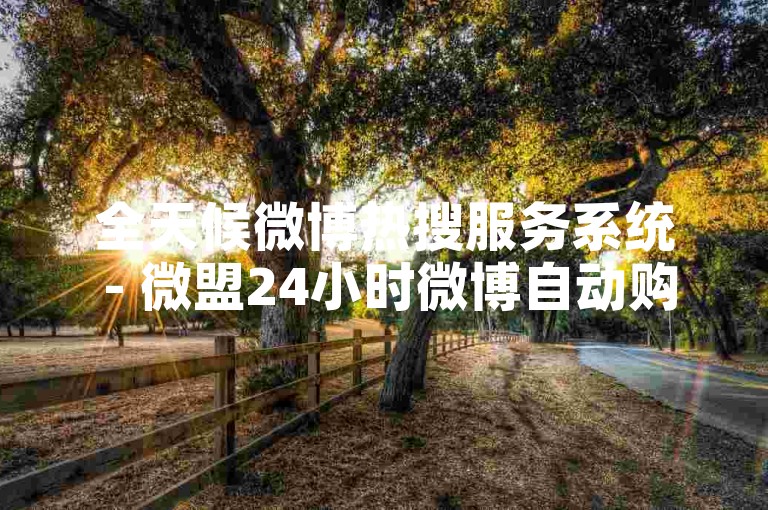 全天候微博热搜服务系统 - 微盟24小时微博自动购买