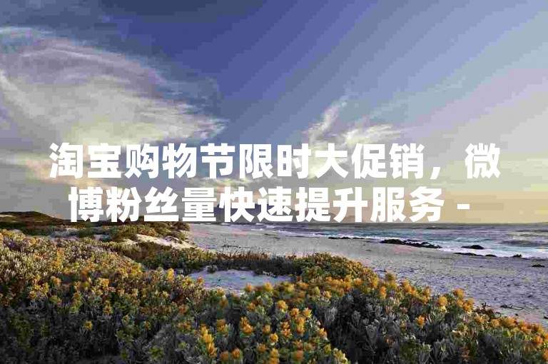 淘宝购物节限时大促销，微博粉丝量快速提升服务 - 小杰微信朋友圈互动评论 - 钻卡联盟官方旗舰店。