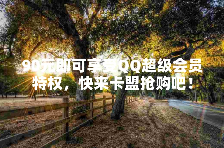 90元即可享受QQ超级会员特权，快来卡盟抢购吧！