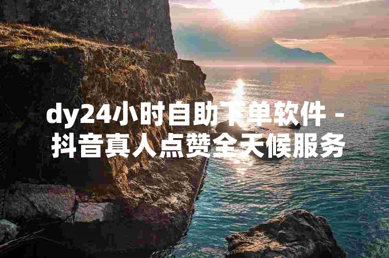 dy24小时自助下单软件 - 抖音真人点赞全天候服务