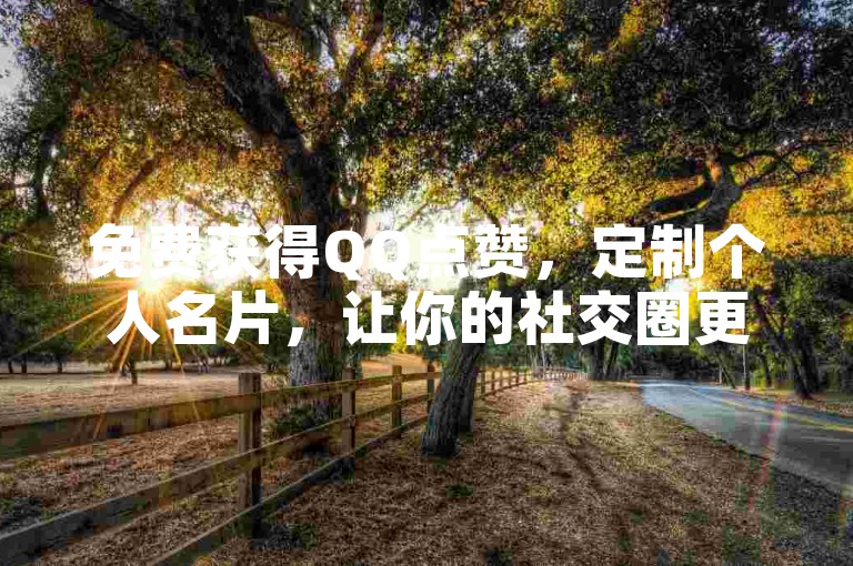 免费获得QQ点赞，定制个人名片，让你的社交圈更加引人注目，吸引更多朋友的注意和交流。