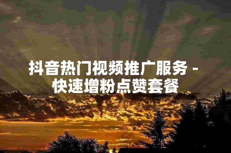 抖音热门视频推广服务 - 快速增粉点赞套餐