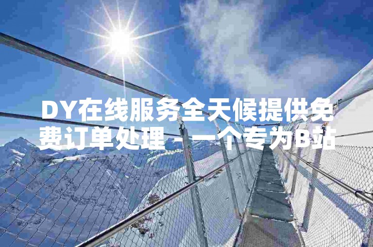 DY在线服务全天候提供免费订单处理 - 一个专为B站用户设计的长期粉丝增长平台。