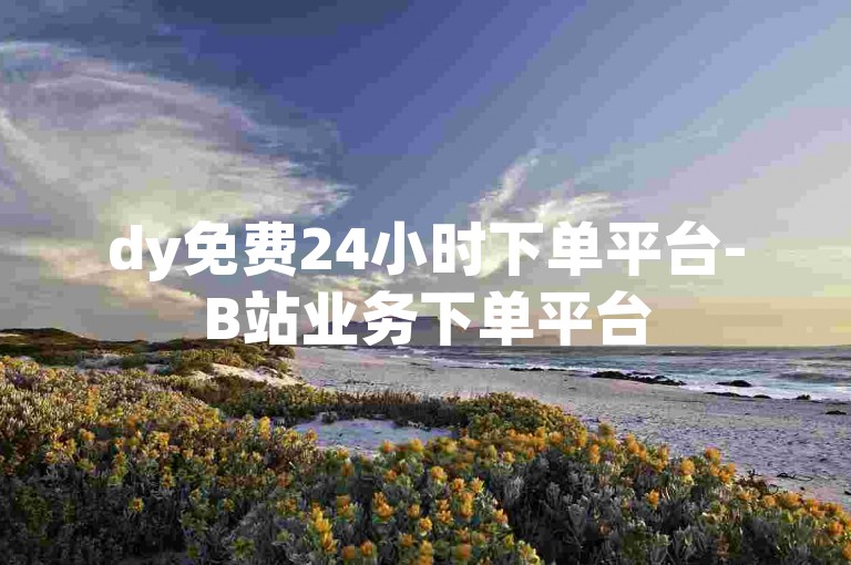 dy免费24小时下单平台-B站业务下单平台