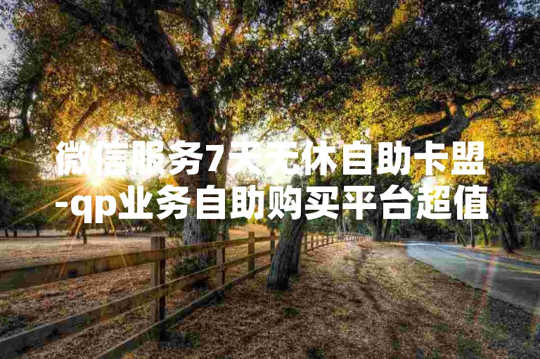 微信服务7天无休自助卡盟-qp业务自助购买平台超值价