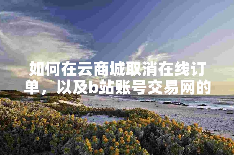 如何在云商城取消在线订单，以及b站账号交易网的相关信息。