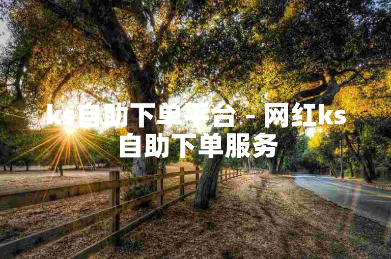 ks自助下单平台 - 网红ks自助下单服务