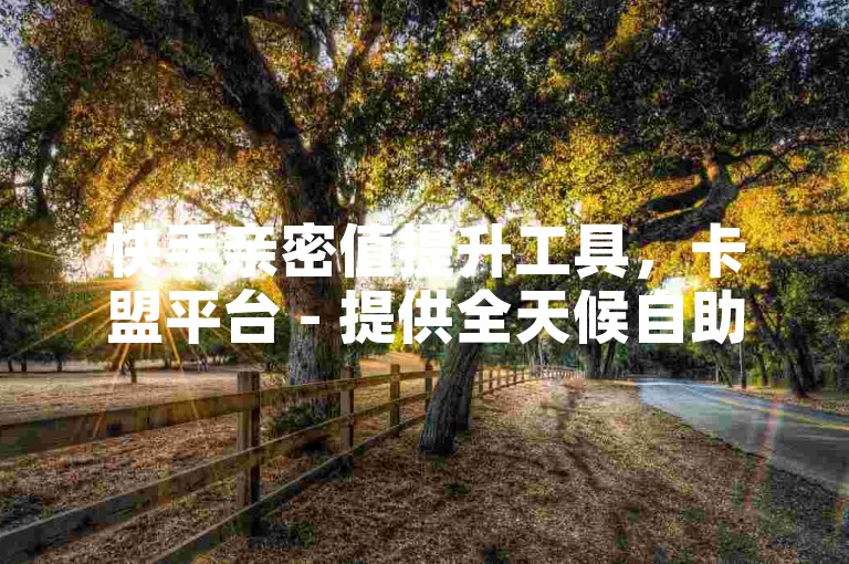 快手亲密值提升工具，卡盟平台 - 提供全天候自助服务。
