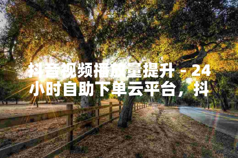 抖音视频播放量提升 - 24小时自助下单云平台，抖音赞 - 短视频业务网站。