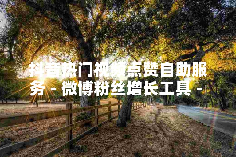 抖音热门视频点赞自助服务 - 微博粉丝增长工具 - 淘宝店铺流量提升平台。