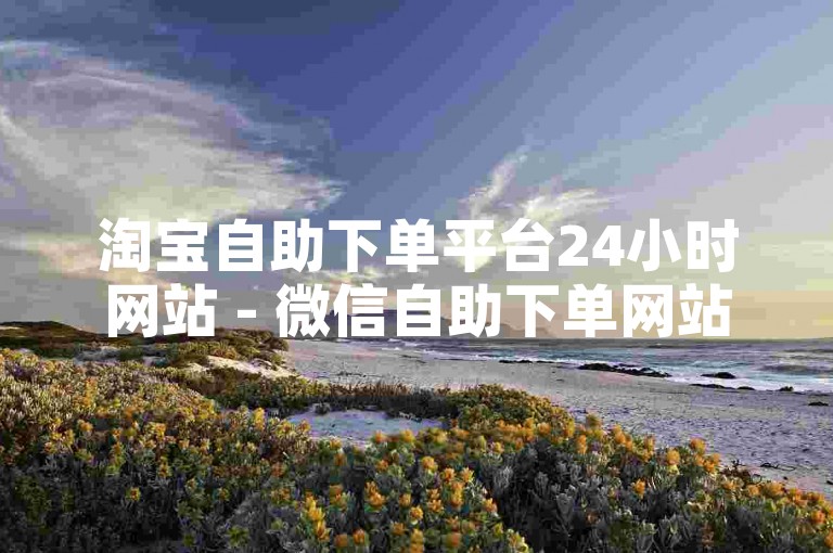 淘宝自助下单平台24小时网站 - 微信自助下单网站免费。