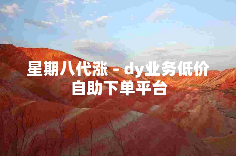 星期八代涨 - dy业务低价自助下单平台