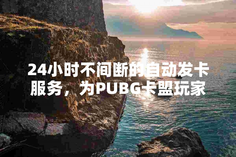 24小时不间断的自动发卡服务，为PUBG卡盟玩家带来全新体验。