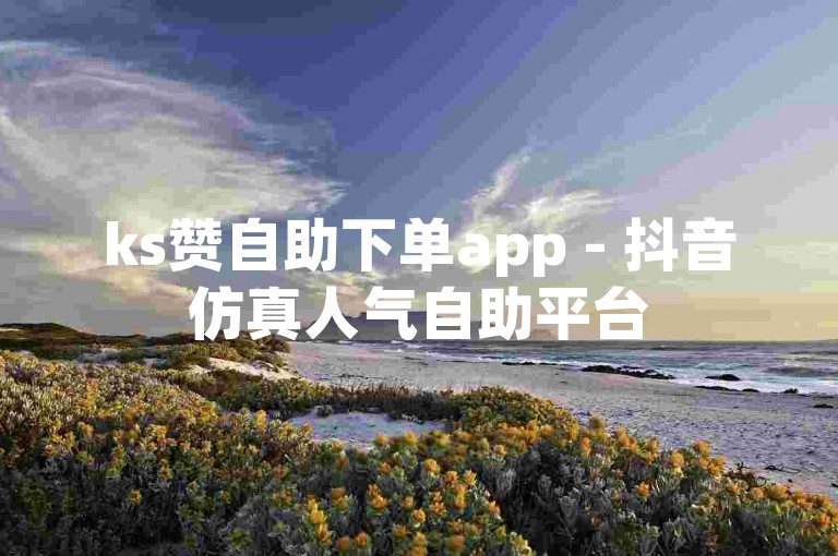 ks赞自助下单app - 抖音仿真人气自助平台