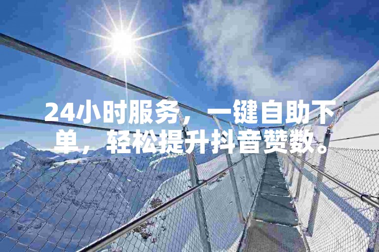 24小时服务，一键自助下单，轻松提升抖音赞数。