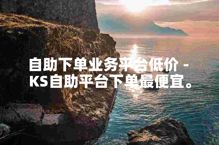 自助下单业务平台低价 - KS自助平台下单最便宜。