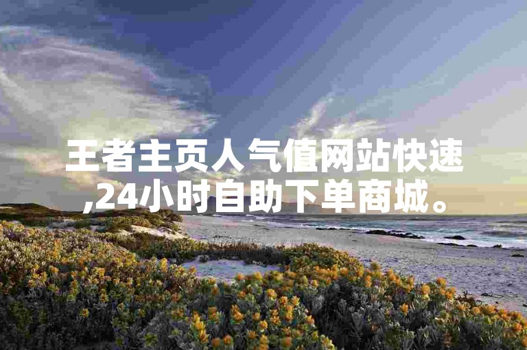 王者主页人气值网站快速,24小时自助下单商城。