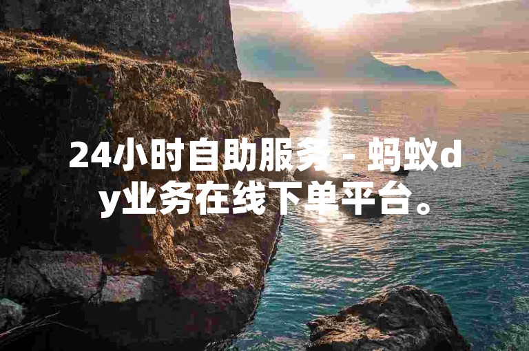 24小时自助服务 - 蚂蚁dy业务在线下单平台。