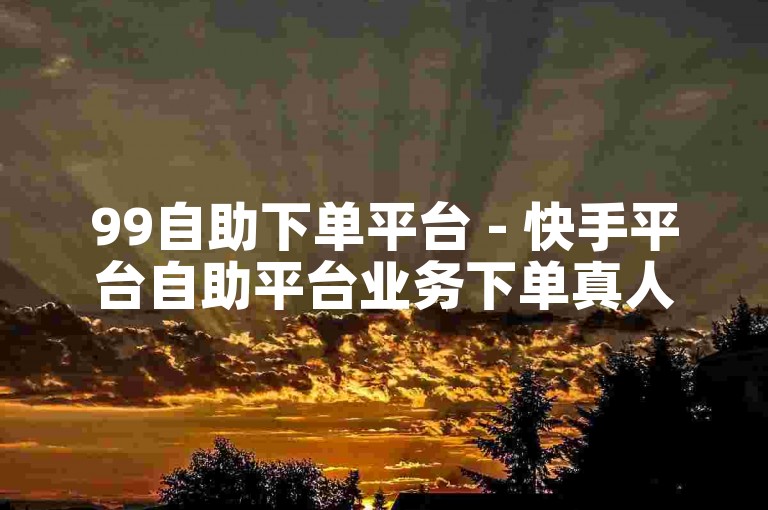 99自助下单平台 - 快手平台自助平台业务下单真人