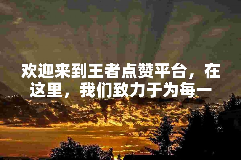 欢迎来到王者点赞平台，在这里，我们致力于为每一位用户带来最优质的点赞体验。
