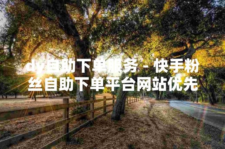 dy自助下单服务 - 快手粉丝自助下单平台网站优先展示