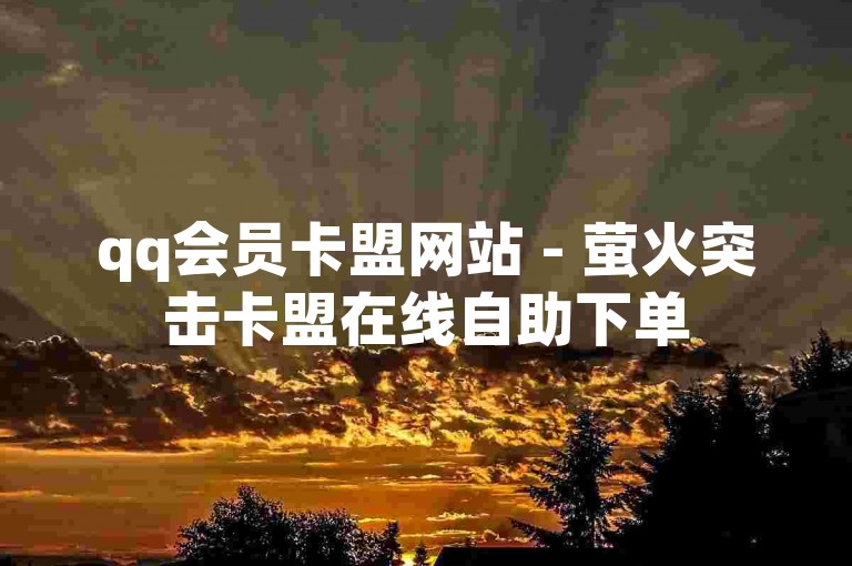 qq会员卡盟网站 - 萤火突击卡盟在线自助下单