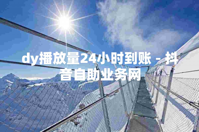 dy播放量24小时到账 - 抖音自助业务网