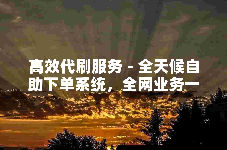高效代刷服务 - 全天候自助下单系统，全网业务一键下单平台卡盟 - 24小时自助操作抖音点赞。