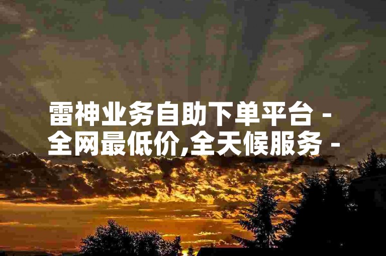 雷神业务自助下单平台 - 全网最低价,全天候服务 - 抖音点赞代刷