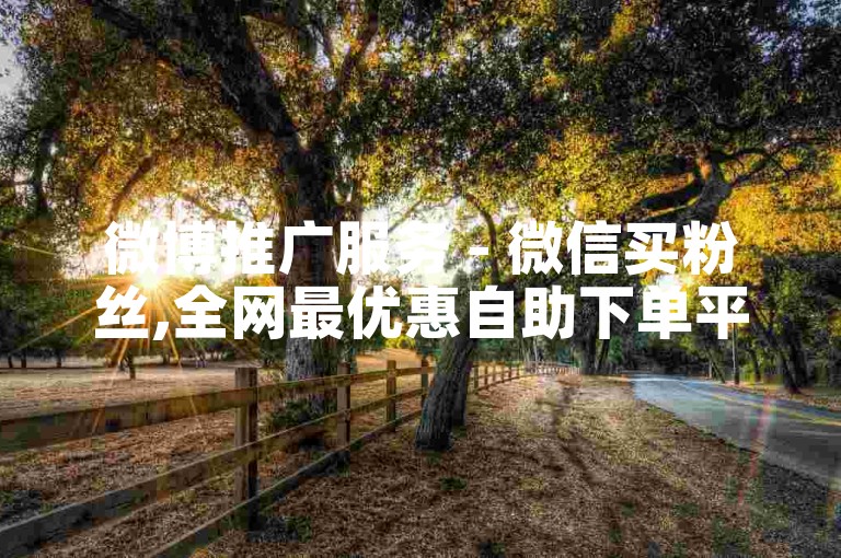 微博推广服务 - 微信买粉丝,全网最优惠自助下单平台 - 微业务自助下单平台卡盟。