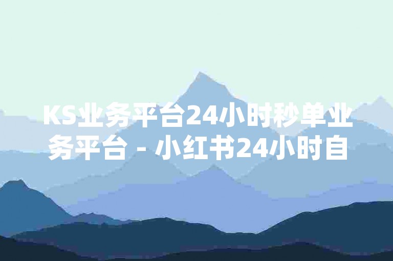 KS业务平台24小时秒单业务平台 - 小红书24小时自助业务,QQdy业务秒刷网自助下单平台