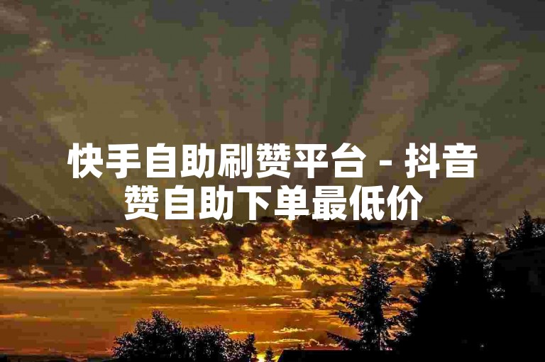 快手自助刷赞平台 - 抖音赞自助下单最低价