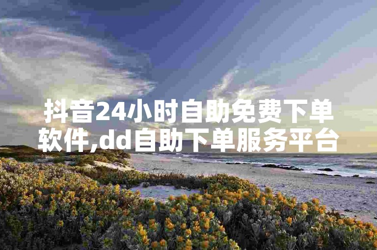 抖音24小时自助免费下单软件,dd自助下单服务平台