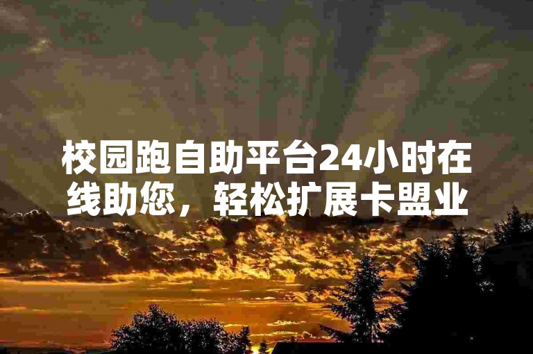 校园跑自助平台24小时在线助您，轻松扩展卡盟业务！