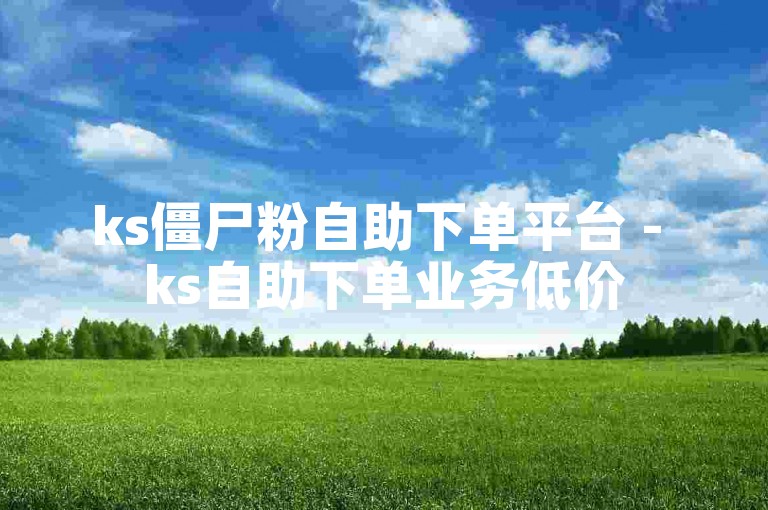 ks僵尸粉自助下单平台 - ks自助下单业务低价