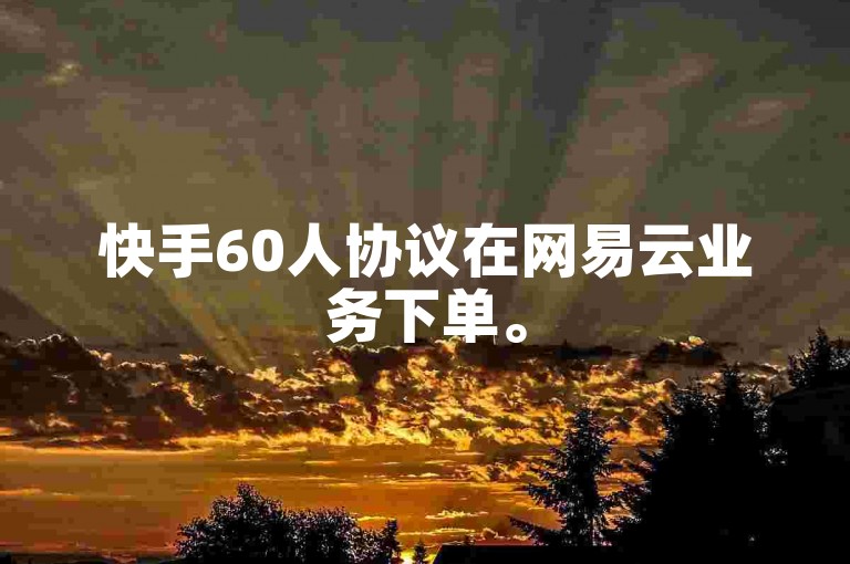 快手60人协议在网易云业务下单。