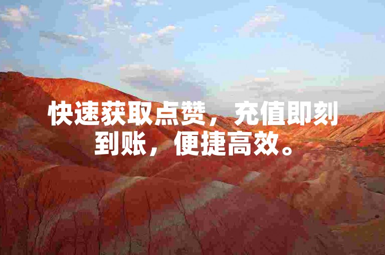 快速获取点赞，充值即刻到账，便捷高效。