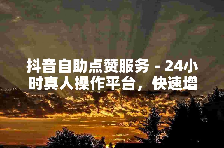 抖音自助点赞服务 - 24小时真人操作平台，快速增加视频热度。